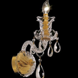 1 Light Sconce by Elegant Lighting Elizabeth  in Traditional style - Lighting