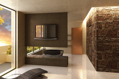 Esempio di una stanza da bagno moderna