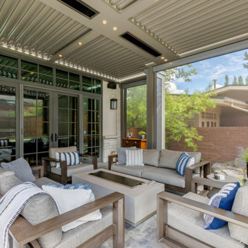Central Calgary StruXure Adjustable Pergola with Phantom Motorized Screens