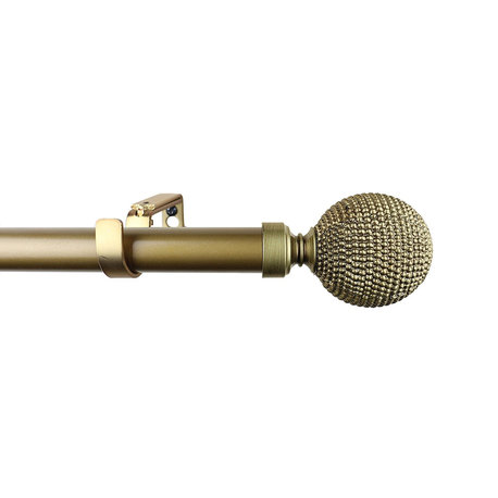 1" Diameter Giato Curtain Rod, Renaissance Gold, 84"-120"