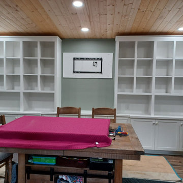 Craft Built-In with Cubbies