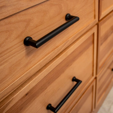2-Tone Kitchen Design with Pistachio Painted and Hickory Stained Cabinetry