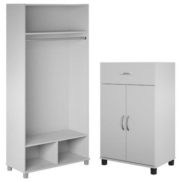 Home Square 2-Piece Set with 36" Wide Mudroom Cabinet & 24" Base Storage Cabinet