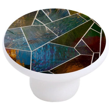 Stained Glass Ceramic Cabinet Drawer Knob