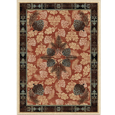 Baton Rouge Lodge Area Rug, Brick, 2'3"x3'3"