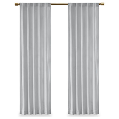 510 Design Colt Velvet Grey Window Panel Pair, Grey, Light Grey, 84"