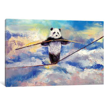 "Panda Tightrope" by Michael Creese, Canvas Print, 40x26"