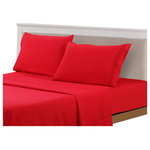 Lux Decor Collection - Brushed Microfiber Embroidered 1800 Bedding, 4 Piece, Burgundy, Full - 1800 Collection, Hypoallergenic, deluxe brushed microfiber deep pocket sheets bring a little luxury to the place where you unwind and rejuvenate. Silky softness will envelop you in a blissful sleep experience.