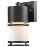 Z-lite - Z-Lite 560S-BK-LED LED Outdoor Wall Sconce Luminata Black - Clean contemporary styling with a traditional look make these fixtures well suited for any home. Today`s contemporary homes, as well as homes of the crafstmen style, are particularily well suited. These aluminum fixtures are available in black, deep bronze and brushed aluminum. Please note: LED lights are not dimmable.