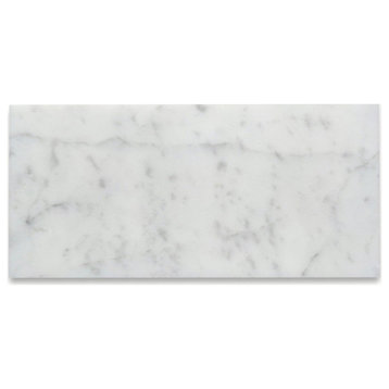 4x8 Carrara White Italian Marble Wall Floor Tile Honed Bianco Venato, 100 sq.ft.