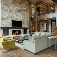 Rock fire place