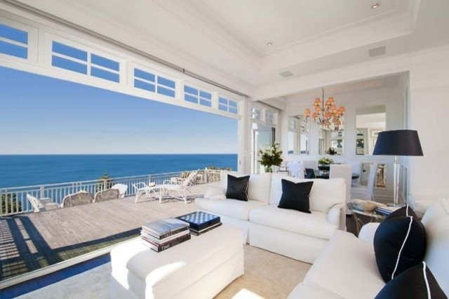 Beach Style Living Room by hamilton+mcCabe design associates