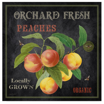 Jean Plout 'Orchard Fresh Peaches' Canvas Art
