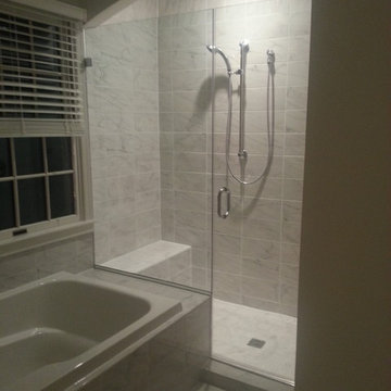 Simple Glass Shower Door and Panel