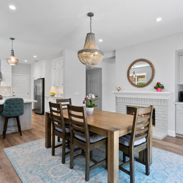 Dining Area with Redesigned Fireplace Connection