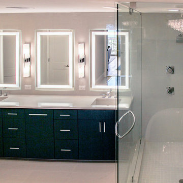 Modern Bathroom Update Done In A Charcoal Stain
