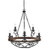 Madera 2 Tier - 9 Light Chandelier in Black Iron with