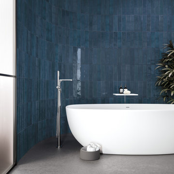 Flash Cobalt Bathroom Tile