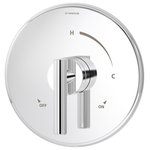 Symmons - Symmons Dia Shower Valve Trim Kit Wall Mounted, Single Handle, Chrome - The Dia Single Handle Wall Mounted Shower Trim boasts a modern sophistication to complement contemporary bathroom designs. Plated in a scratch resistant finish over solid metal, this shower trim has the durability to add contemporary styling to your bathroom for a lifetime. With an ADA compliant single lever handle design, the brass valve cover plate features hot and cold indicators to ensure custom temperature setting with ease of use. This shower trim kit includes a brass escutcheon, shower lever handle, and the necessary installation hardware. You'll easily be able to update your bathroom without having to replace your valve. With features that are crafted to last and a style that is designed to please, the Symmons Dia Single Handle Wall Mounted Shower Trim is a seamless addition to your bathroom and is backed by our limited lifetime warranty.