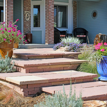 Staggered Brick Steps Entry