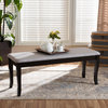 Modern and Contemporary Transitional Grey Fabric Upholstered & Dark Brown...