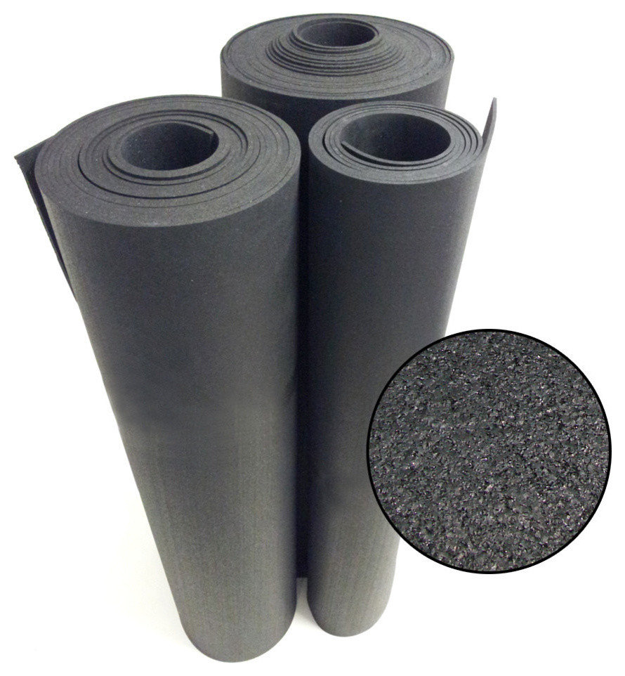Rubber-Cal Recycled Rubber Gym Flooring-1/4x48x96 inch-3 Rolls-96 Sqr ...