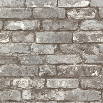 Davis Grey Brick Wallpaper Bolt