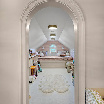 Arched Entry to Finished Attic Playroom
