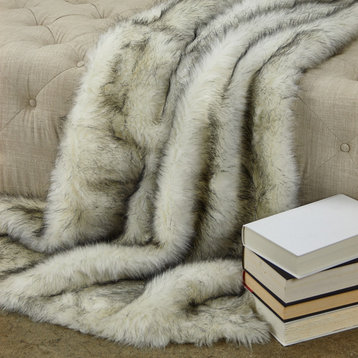 Plutus Polar Bear Faux Fur Luxury Blanket 90Lx90W Full