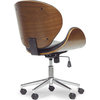 Baxton Studio Bruce Walnut and Black Modern Office Chair