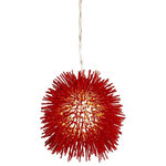 Varaluz Lighting - Varaluz Lighting 169M01RE Urchin - 1 Light Mini Pendant - Sea urchins are simple, geometric-shaped creatures with telltale barbs that inhabit all oceans.  They are also creatures that inspire poetic words and light fixtures alike.* Number of Bulbs: *Wattage: 100W* BulbType: Medium Base* Bulb Included: No