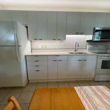 Small Kitchen Remodel Done With New White Cabinets
