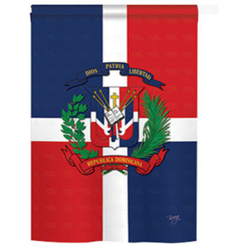 Dominican Republic 2-Sided Vertical Impression House Flag