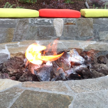Walnut Creek Firepit and Pondless Waterfall