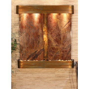 Aspen Falls-Round-Rustic Copper-Brown Marble