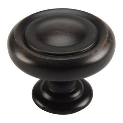 Cosmas - Cosmas 7708FB Cabinet Round Knob, 1-1/4" Diameter, Set of 5, Oil Rubbed Bronze - Cabinet And Drawer Knobs