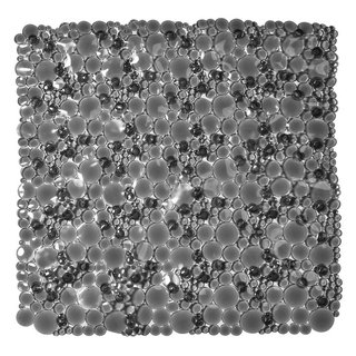 Contour Bath Rug Memory Foam Mat 3D Pebble 20L x 20W - Dark Gray