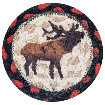 Winter Elk Printed Coaster, 5"x5"