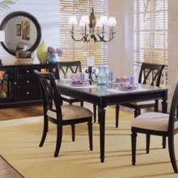 American Drew 919-760-SET Camden Black - Leg Dining Table Set Camden - Black - Dining Tables