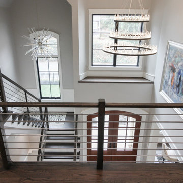 Project #72 | Modern Staircase with Horizontal Steel Rod Railing