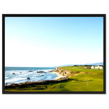 Halfmoon Bay Golf Course Photo Print on Canvas with Picture Frame, 22"x29"