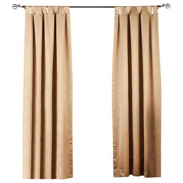 Lined-Taupe Tab Top 90% blackout Curtain / Drape / Panel   - 60W x 120L - Piece