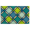 DII 30x18" Modern Style Coir Fabric Mosaic Doormat in Multi-Color