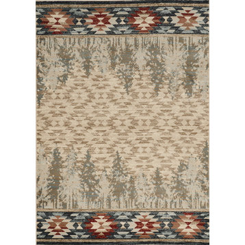 KAS Chester 5635 Pines Lodge Rug, Ivory, 5'3"x7'7"