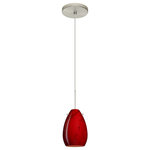 Besa Lighting - Besa Lighting 1XT-1713MA-SN Pera 6 - One Light Cord Pendant with Flat Canopy - The Pera 6 is a curvy bell-bottomed shape, that fiPera 6 One Light Cor Bronze Magma Glass *UL Approved: YES Energy Star Qualified: n/a ADA Certified: n/a  *Number of Lights: Lamp: 1-*Wattage:50w GY6.35 Bi-pin bulb(s) *Bulb Included:Yes *Bulb Type:GY6.35 Bi-pin *Finish Type:Bronze