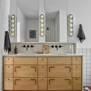 Primary Bathroom Wainscot & Harvest Floor