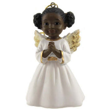 Holiday Ornament Little Cherub Girl Praise Praying Religious
