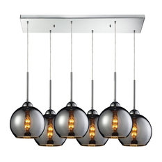 Elk Lighting 10240/6RC-CHR Cassandra 6-Light Pendant Light