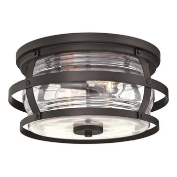 Westinghouse 6359500 Weatherby 2 Light 14"W Outdoor Flush Mount - Weathered