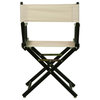 18" Director's Chair With Black Frame, Natural/Wheat Canvas